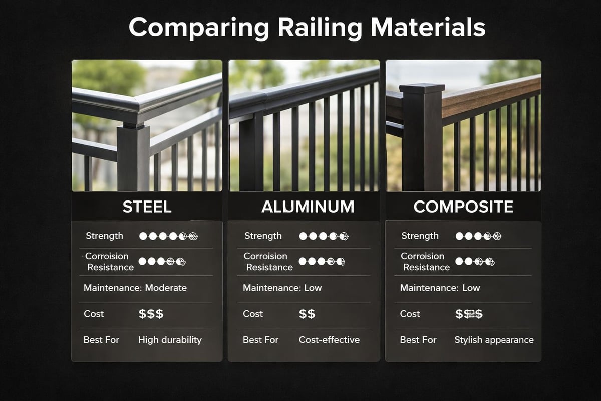 Material comparison chart