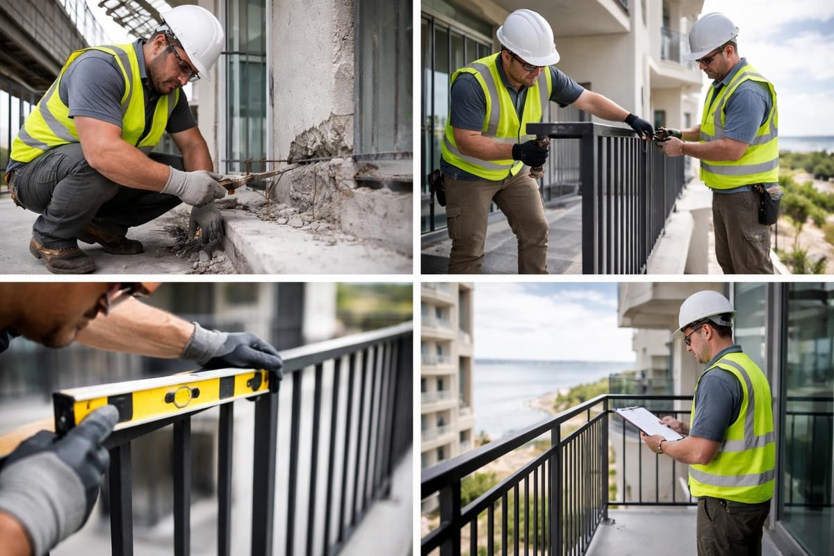 Railing installation process