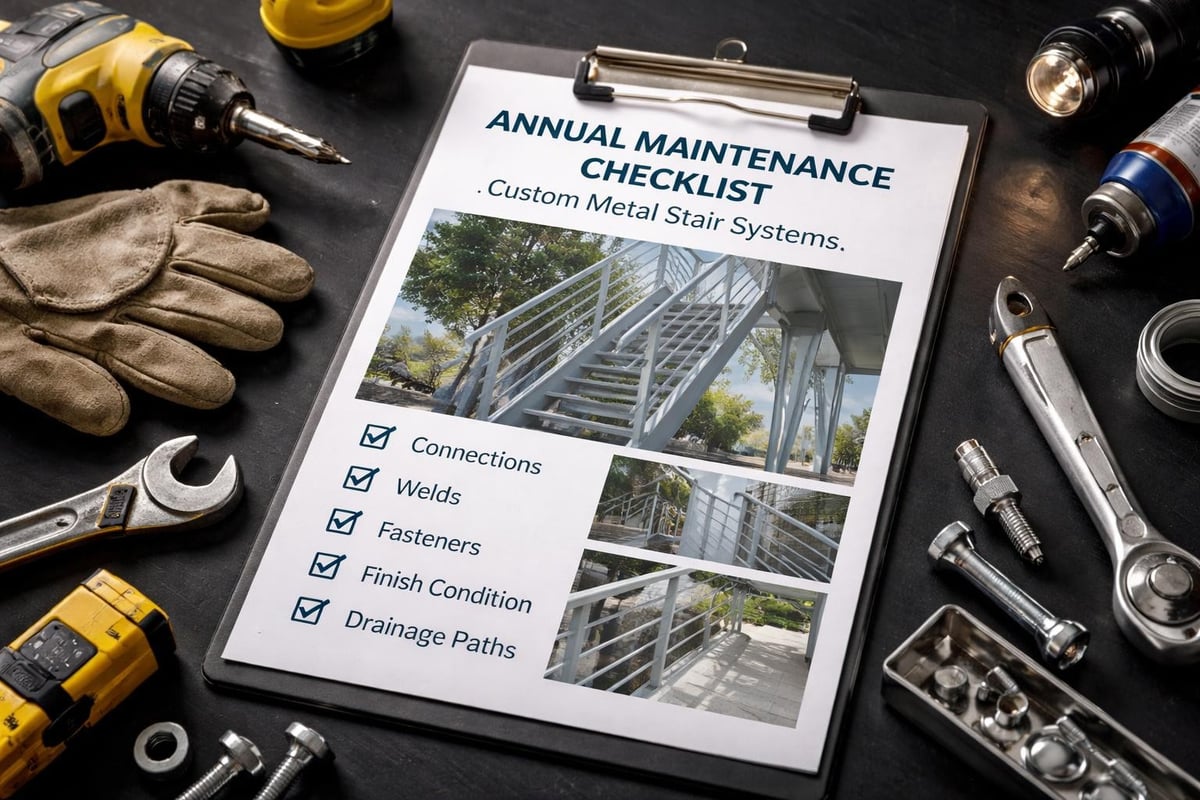 Metal stair maintenance