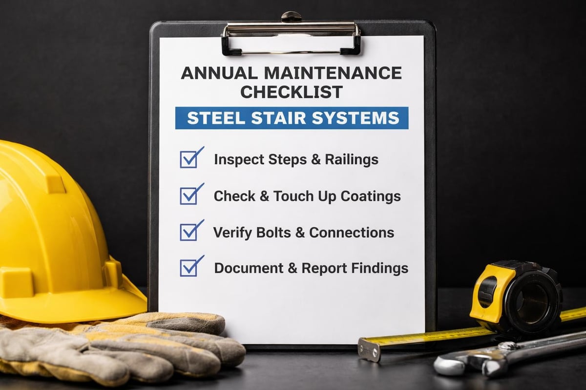 Steel stair maintenance schedule