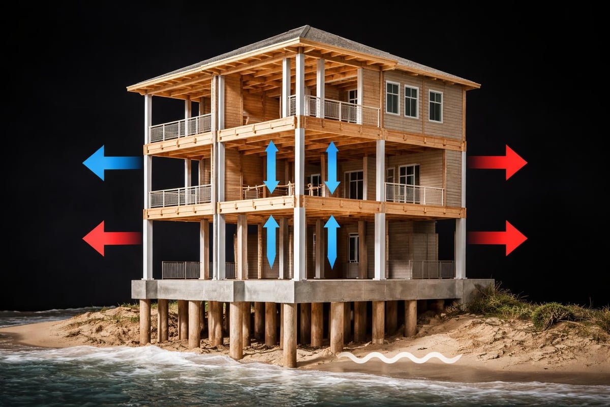 Load path distribution through building systems
