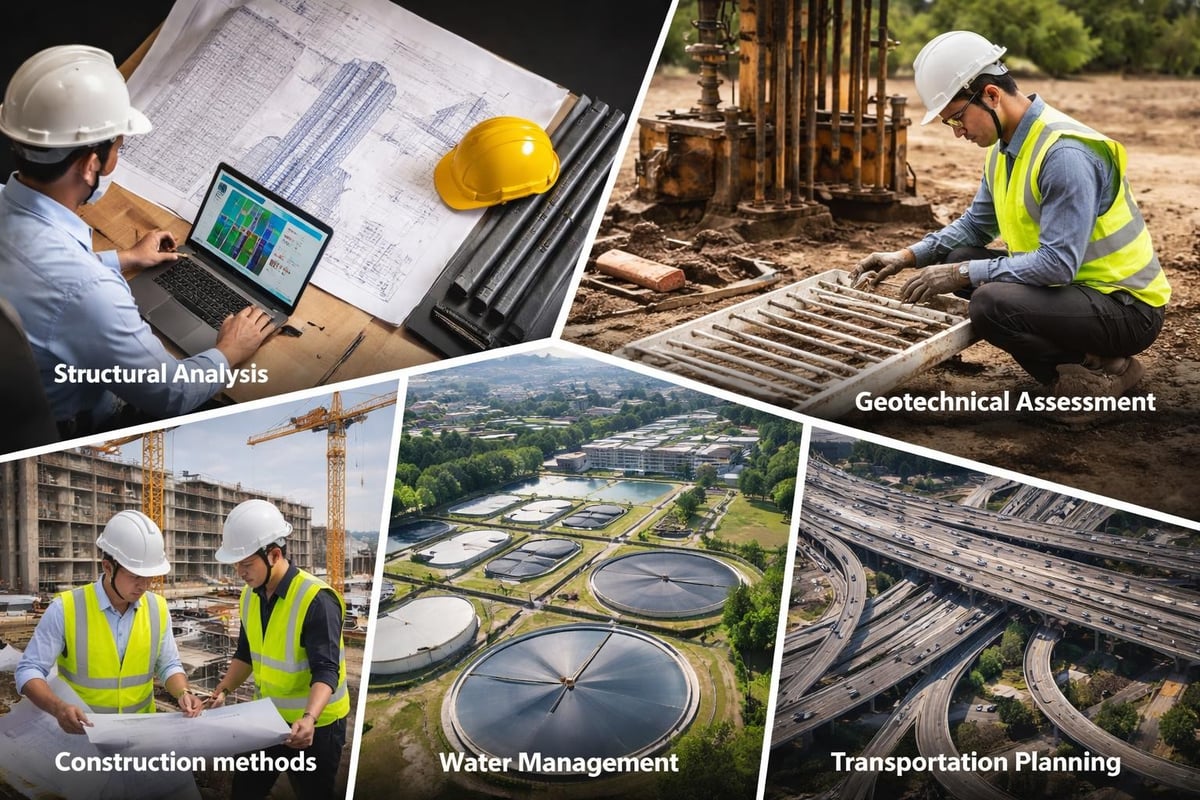 Civil engineering disciplines