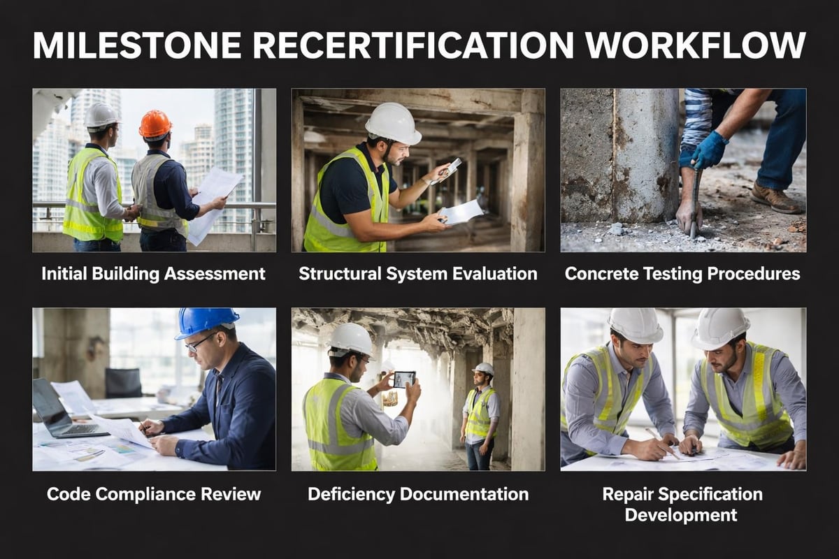 Building recertification inspection process