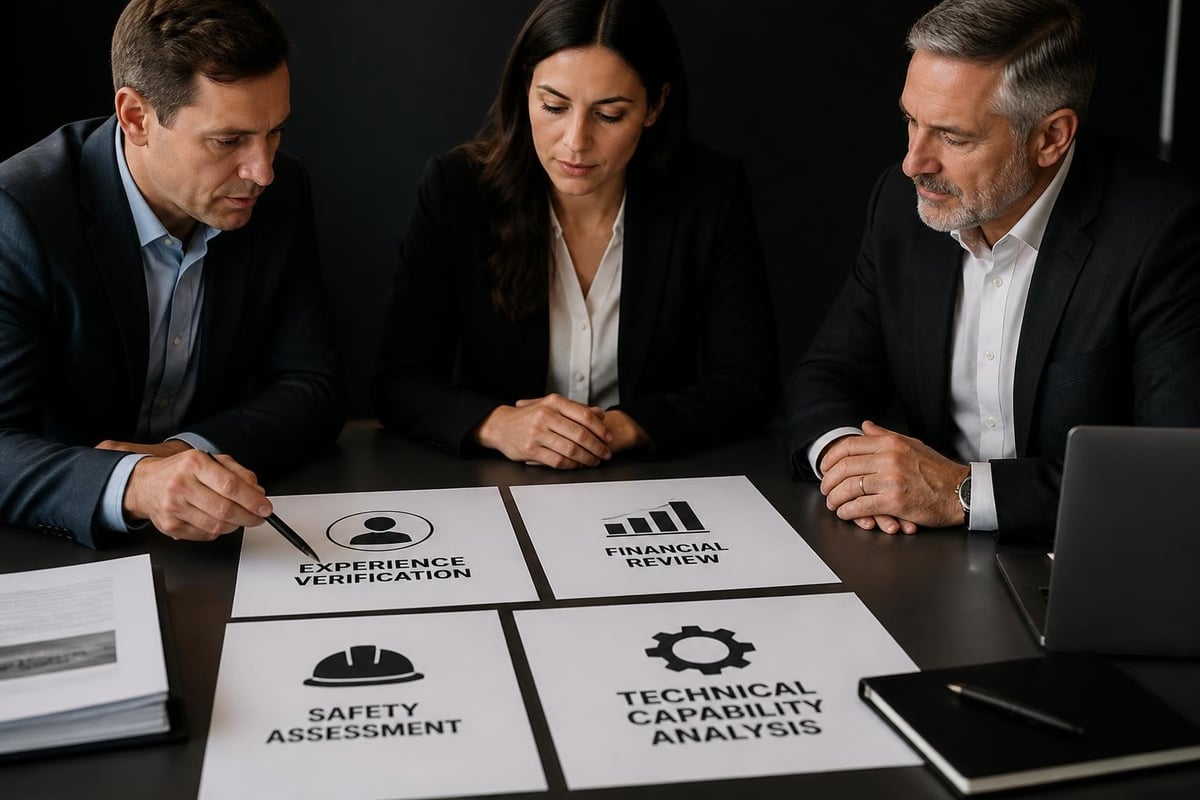 Contractor evaluation matrix