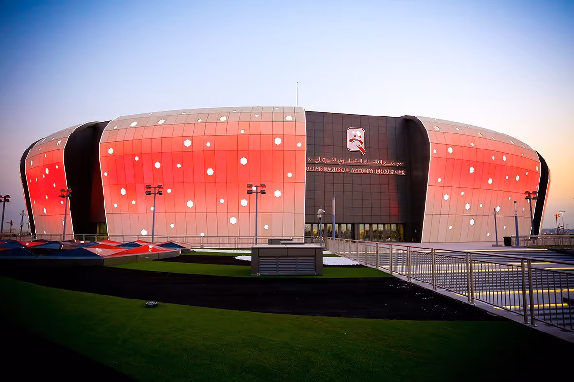 Street communication stadium qatar handball complex