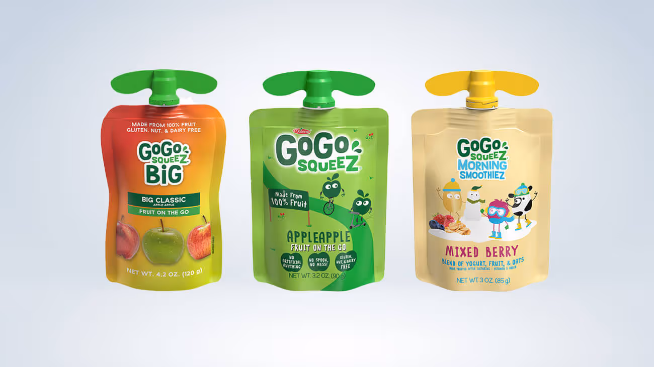 Snack packaging recycling program displaying collected food wrappers and containers