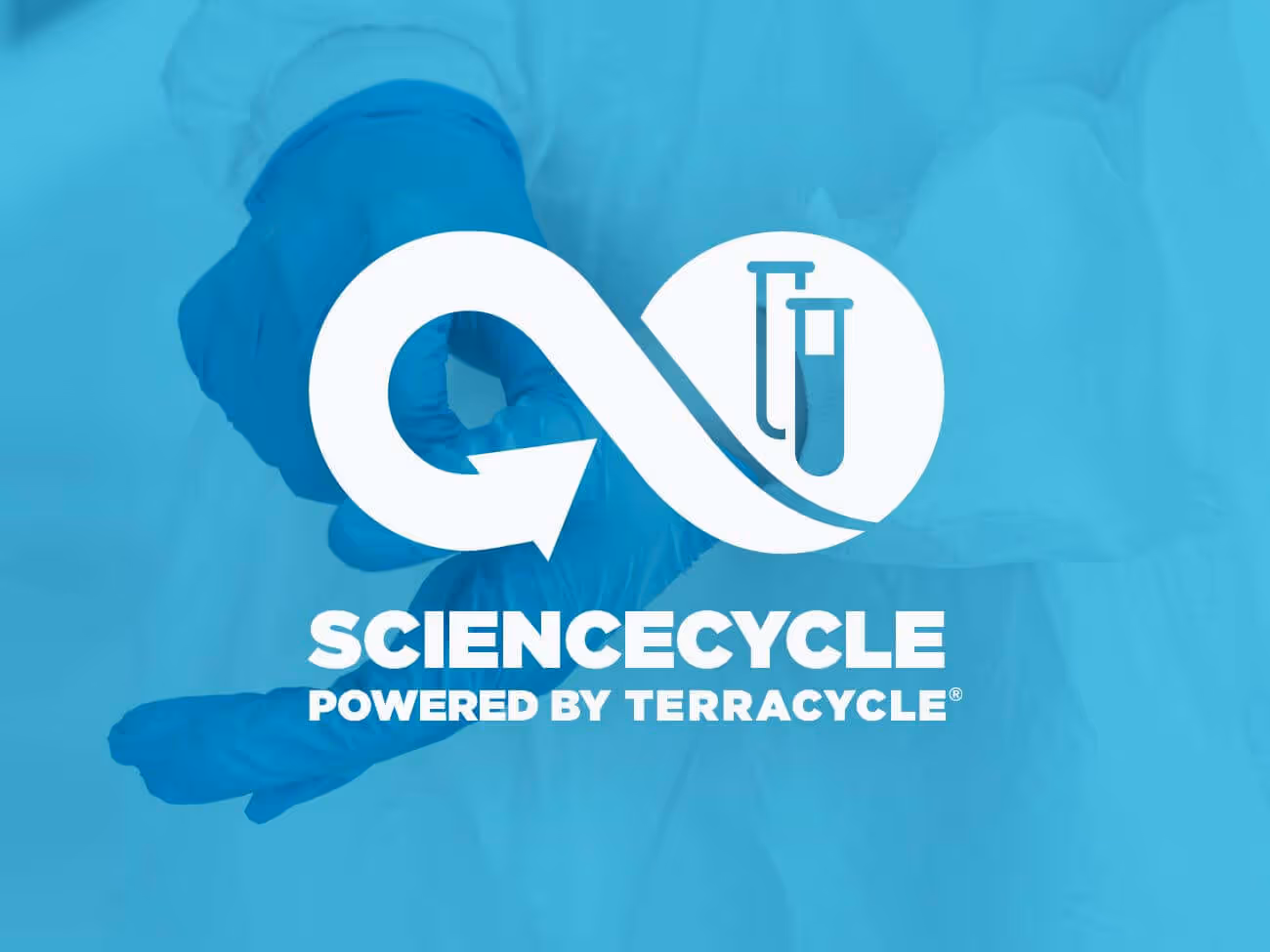 Scientific equipment recycling program displaying laboratory waste collection