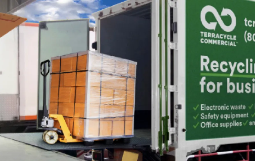 TerraCycle digital platform showing program enrollment and tracking features