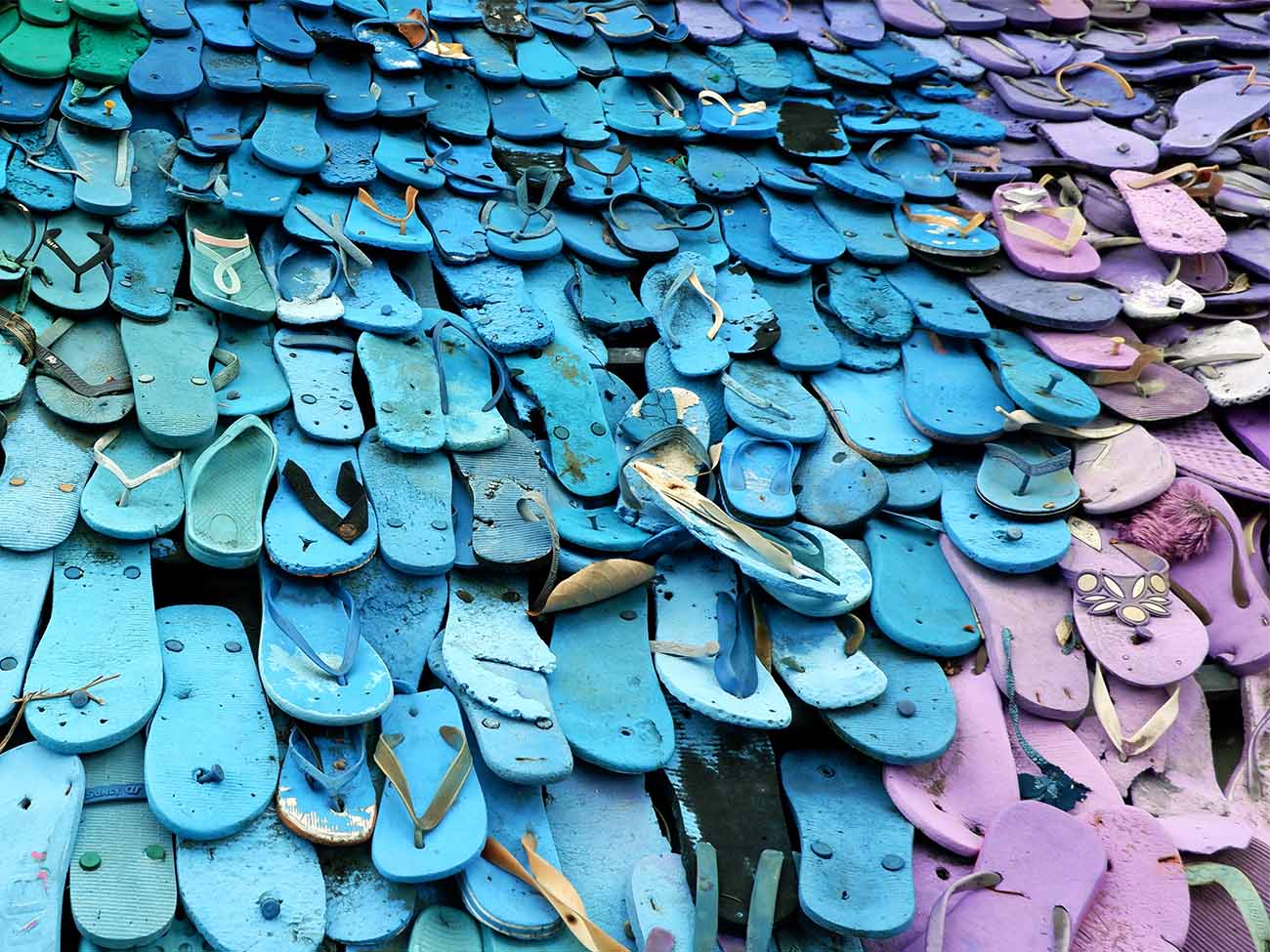 Flip-flop recycling program for footwear waste