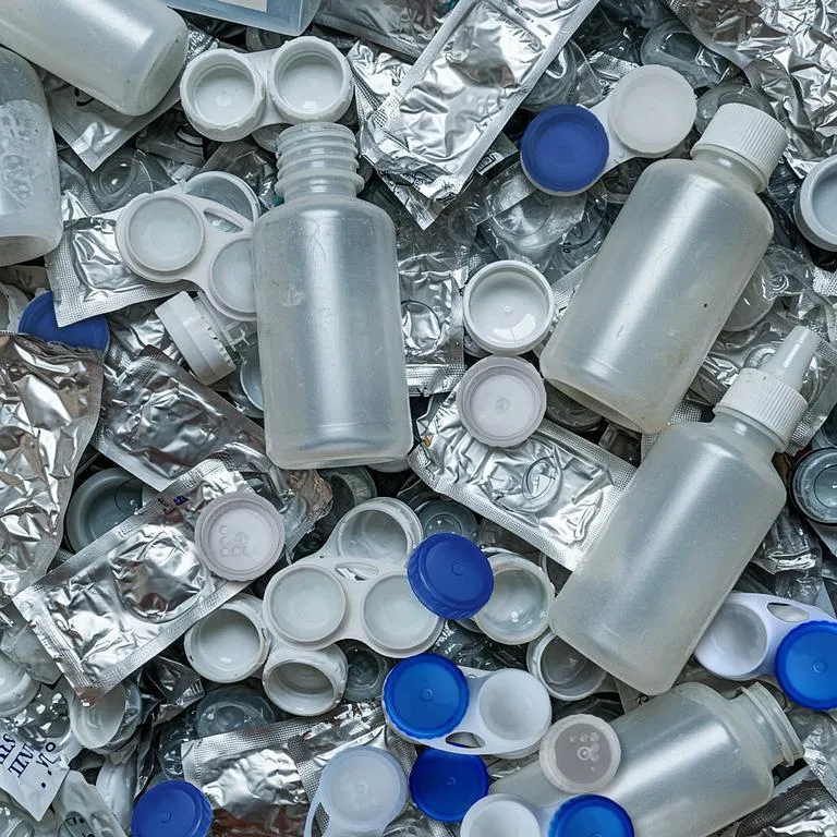 Contact lens recycling program for eye care waste