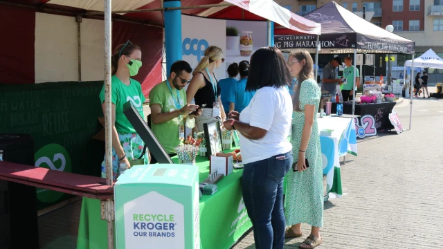 TerraCycle recycling stations along marathon race route