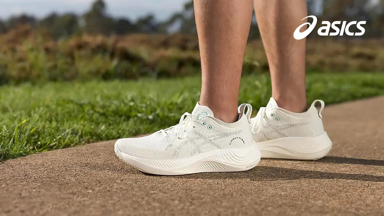 ASICS athletic shoes, which can be recycled through TerraCycle's footwear recycling programs.