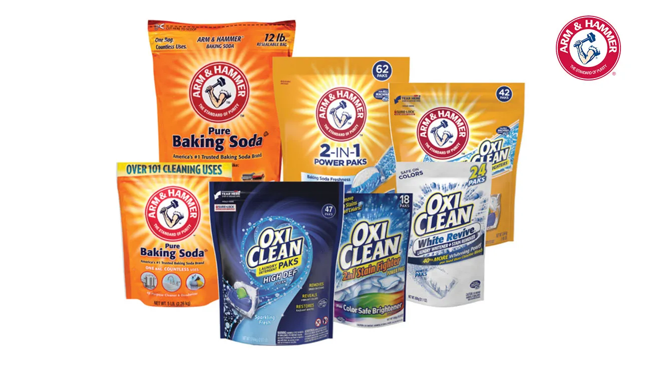 Arm & Hammer packaging, which is part of TerraCycle's recycling programs for household cleaning products.