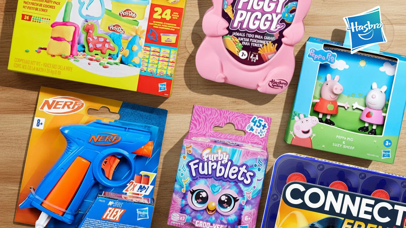 A collection of Hasbro toys and games, which can be recycled through the TerraCycle Toy Recycling Program.
