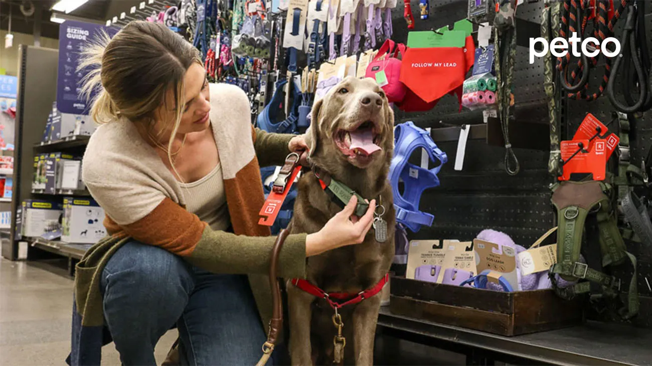 A dedicated TerraCycle collection bin at a Petco store for recycling pet food bags and packaging.