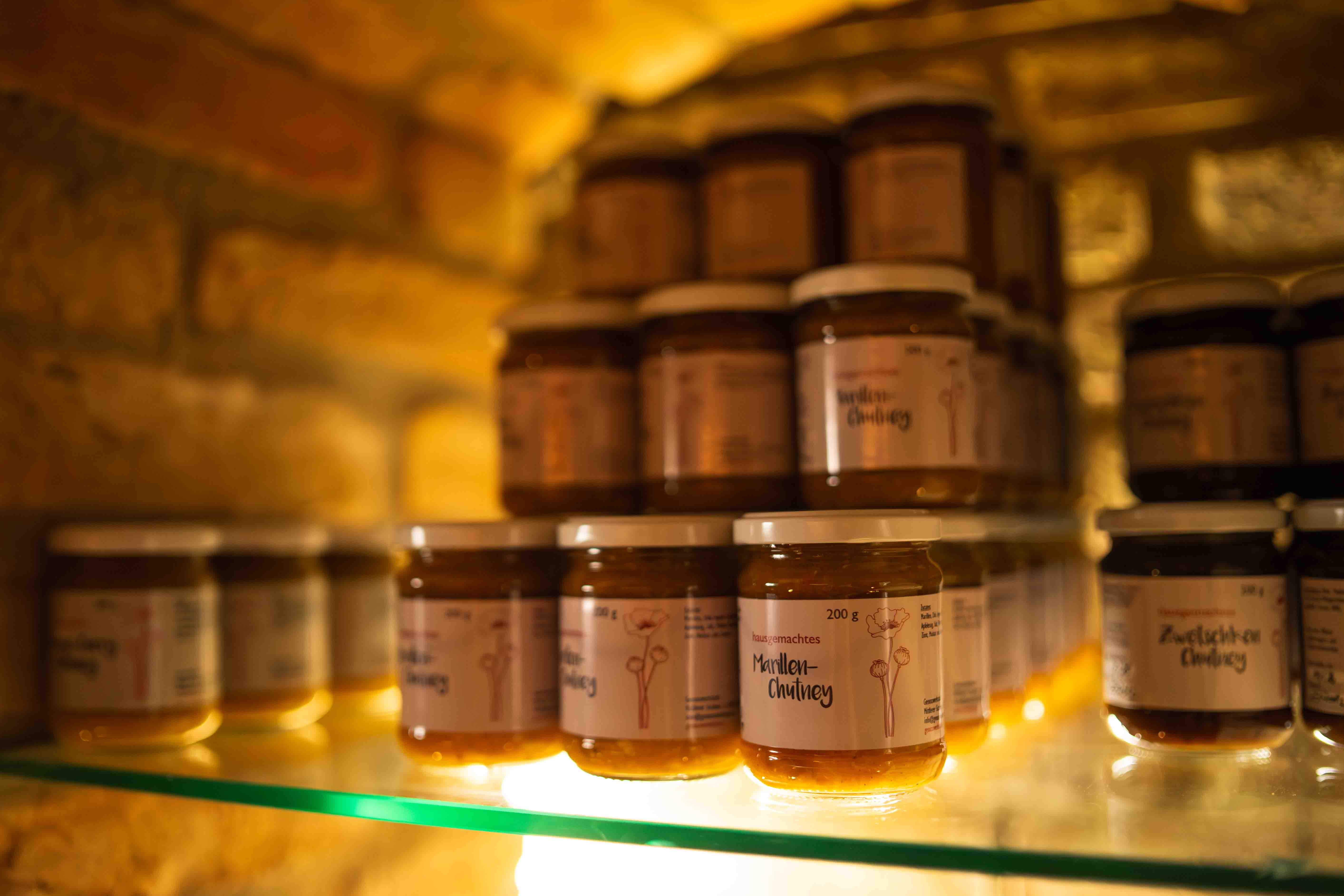 Marillenchutney in einem Glas