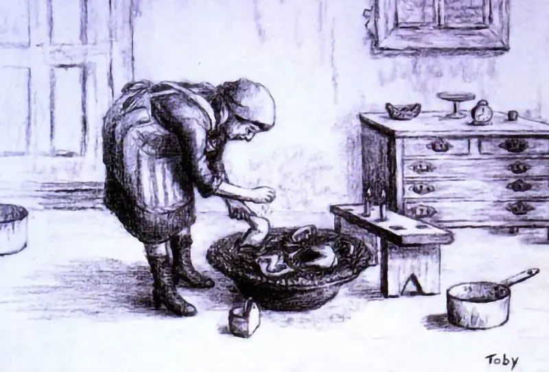 Mother kashering meat by candlelight; she lit candles, "whether it was day or night, so that she might have better light to be sure the salt was spread evenly...
