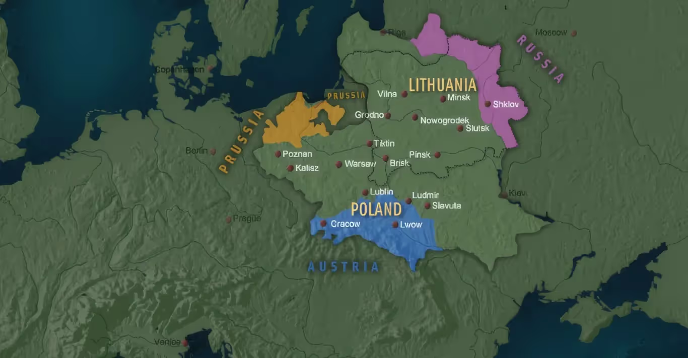 The Partitions & the Pale of
Settlement - Partitions of 1772