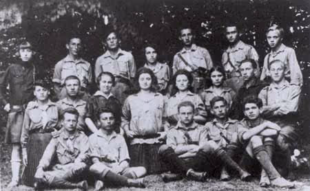 Portrait of members of Hashomer Hatzair (Young Guard), a socialist Zionist youth movement, in their uniforms (Zolochev, Ukraine. 1920s).