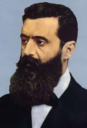 Theodor Herzl (1860-1904), journalist and "Father" of political Zionism, who organized the World Zionist Organization in 1897.