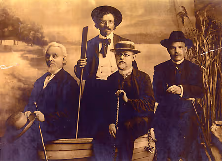 Mendele Moykher Sforim, Sholem Aleichem, Mordecai (Rabbinowicz) Ben-Ammi, and Hayyim Nahman Bialik 