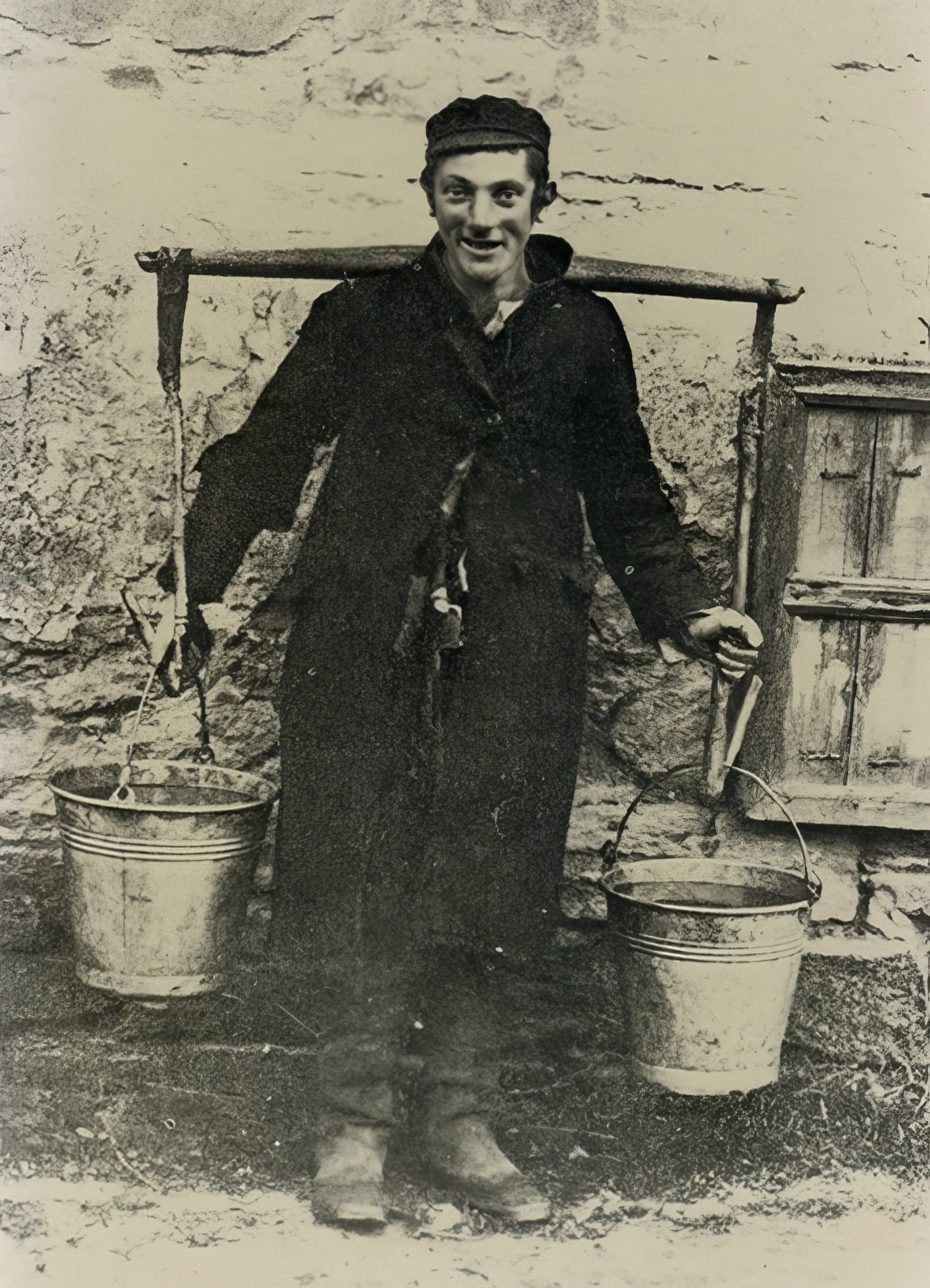 A Jewish water pump in Staszow, Poland, in 1935. Source - Ghetto Fighters' House Archives.