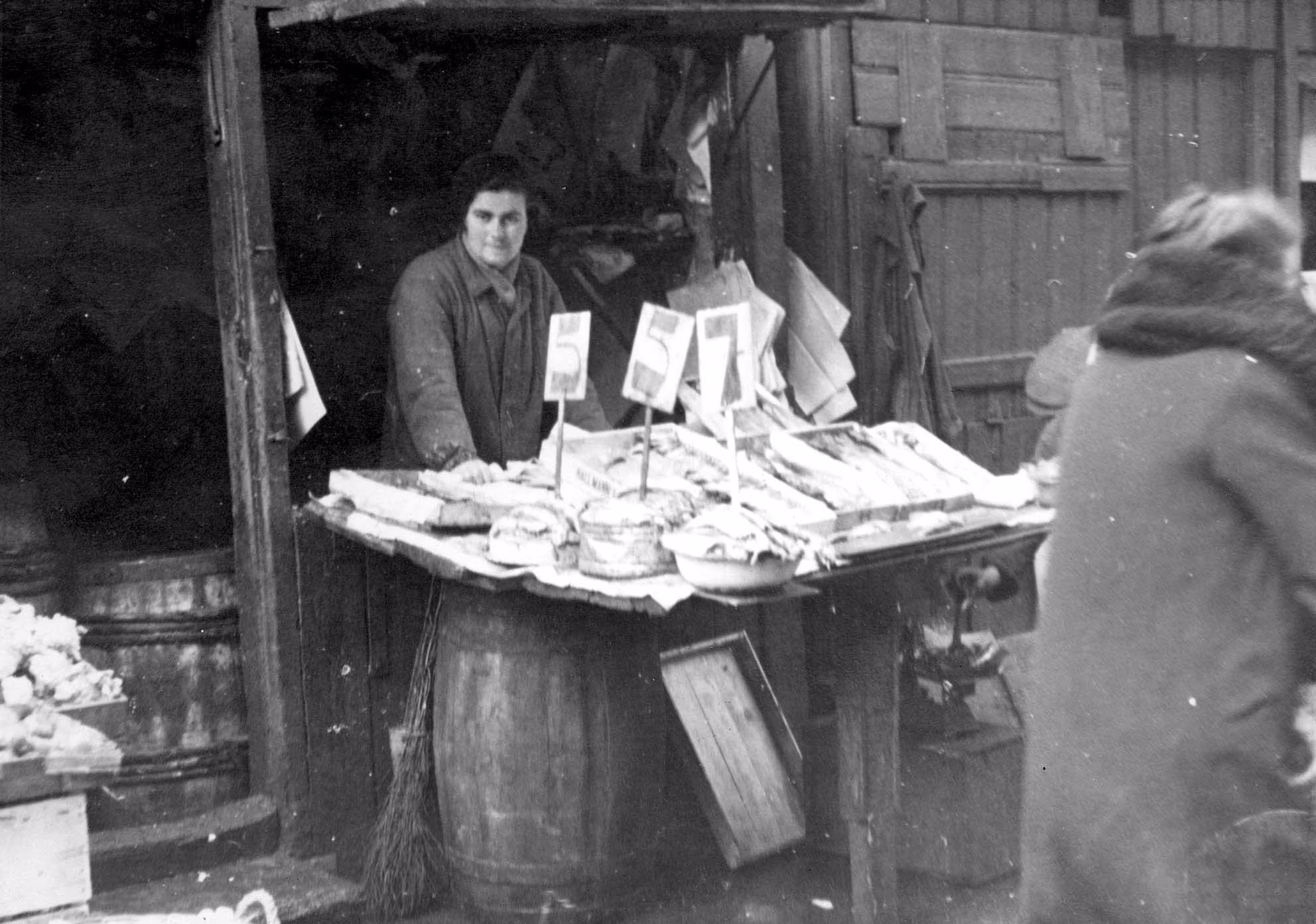 Warsaw, Poland, Prewar, A peddler in the Jewish quarter. Source - Yad Vashem