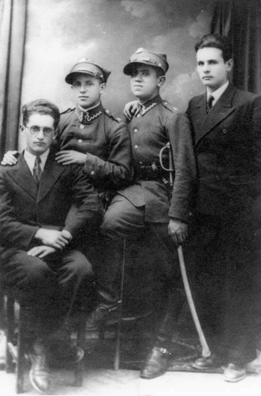 Jewish youths from Trzebinia in Polish army uniform. Studio portrait from before the war. Yad Vashem Photo Archive 1619/90
