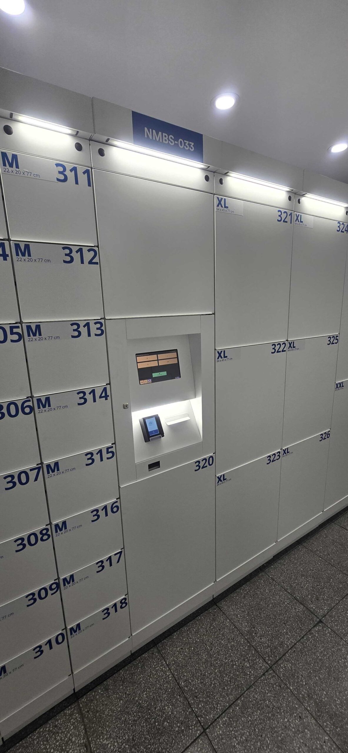 Lockers at Brussels Midi