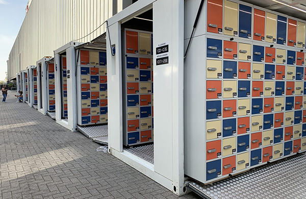 Storage lockers for Lotto Arena Antwerp
