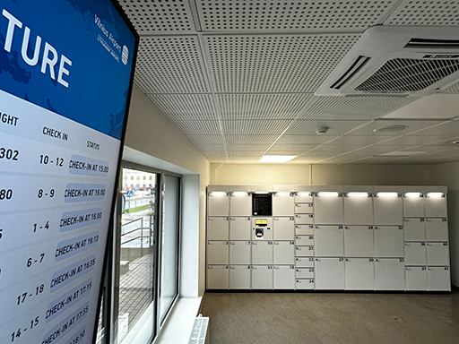 Luggage lockers at Vilnius Airport
