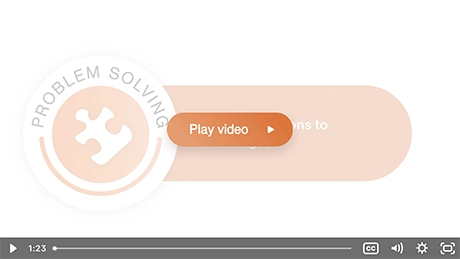 A screenshot showing the introduction video on the Problem Solving landing page within Benchmark.