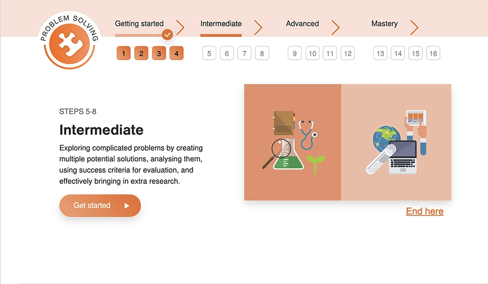 A screenshot showing the questionnaire that users can take within Benchmark.