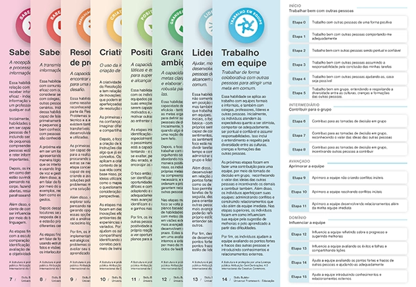 A screenshot of the Skills Builder Framework - in Brazilian Portuguese