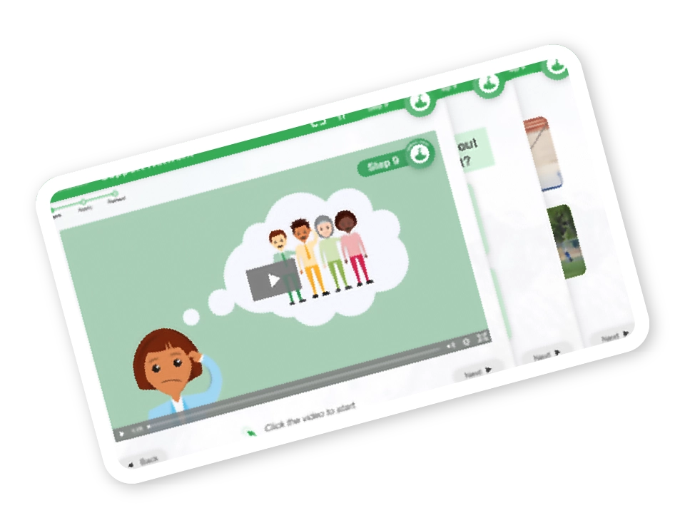 A screenshot of an Aiming High interactive lesson on the Hub.