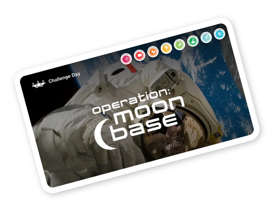 A screenshot displaying the Operation Moon Base challenge day.