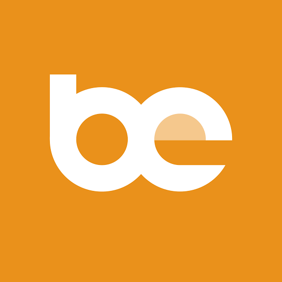 Big Education logo, white on orange background