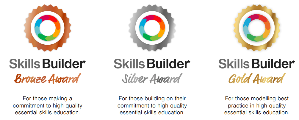 The three skills builder awards. Skills Builder Bronze Award: For those making a commitment to high-quality essential skills education. Skills Builder Silver Award: For those building on their commitment to high-quality essential skills education. Skills Builder Gold Award: For those modelling best practice in high-quality essential skills education.