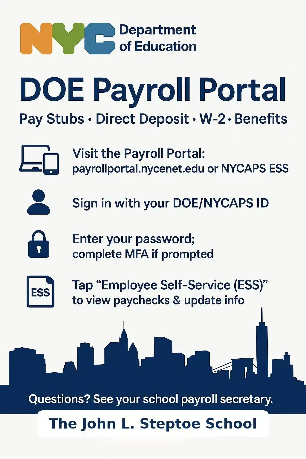 doe payroll portal