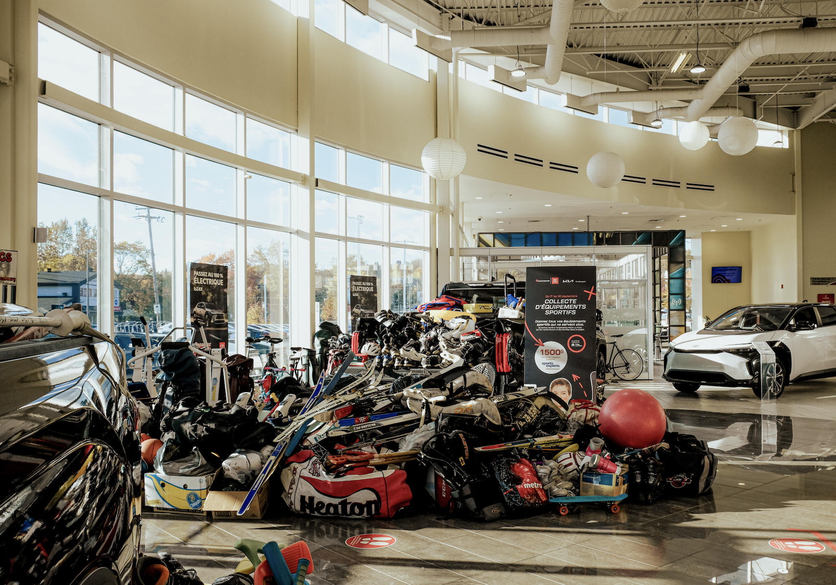 Collecte d'équipements sportifs Kia Beauport et Charlesbourg Toyota