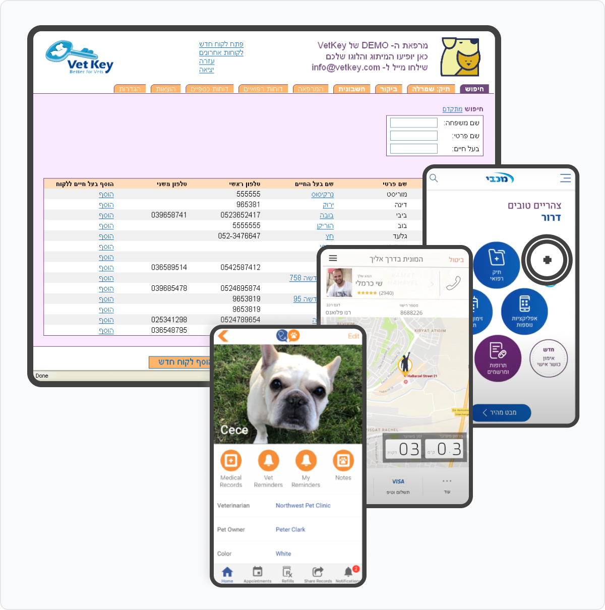 a mpbile vet with a scooter and dog