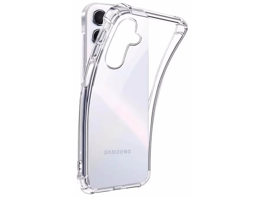 The back of a clear samsung phone case.