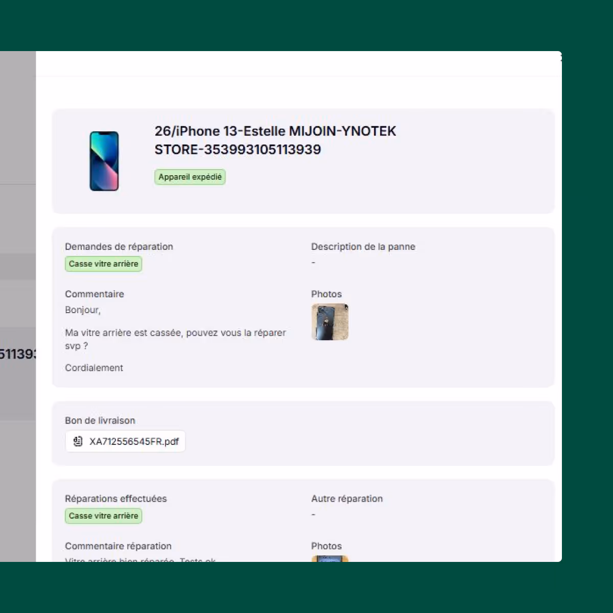 A screen shot of a cell phone description page.