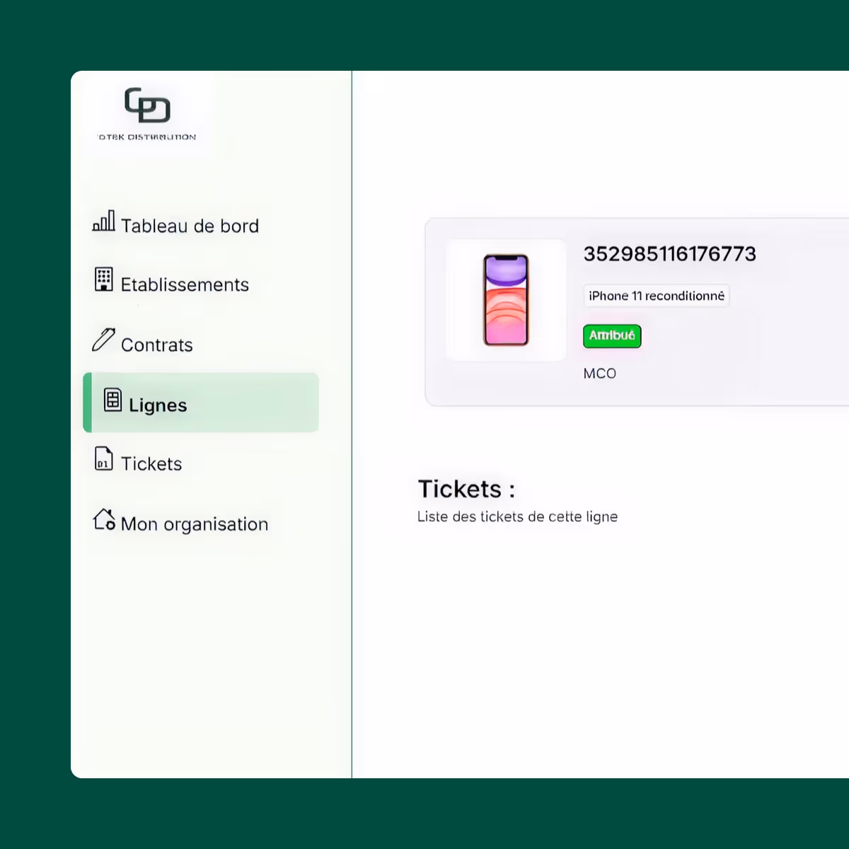 A screen shot of a cell phone with a ticket on it.