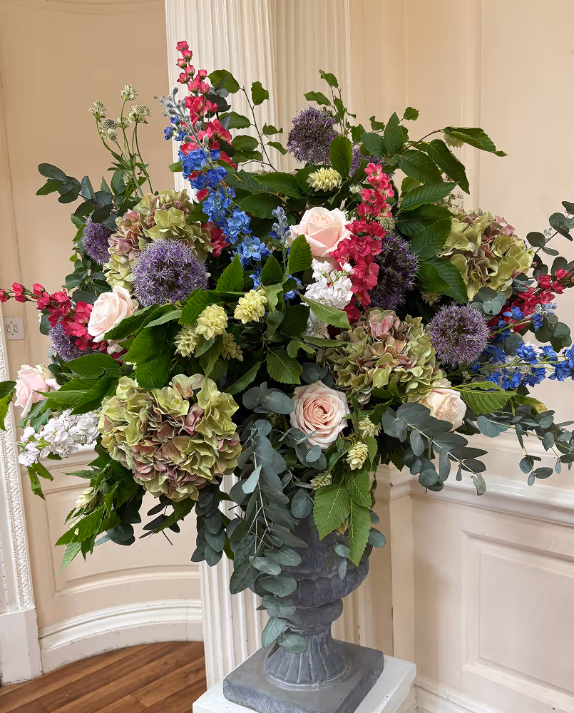 Flowers arranged in a pot