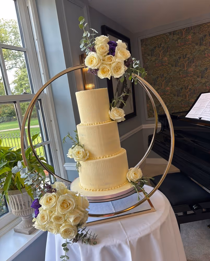 Wedding cake on a table