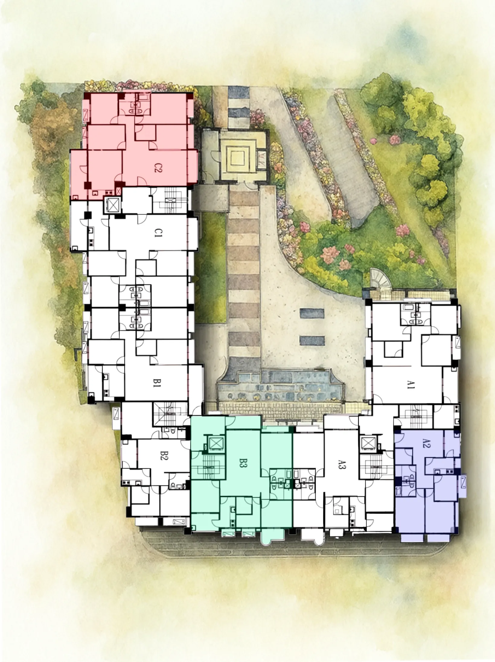 松阪大府平面圖