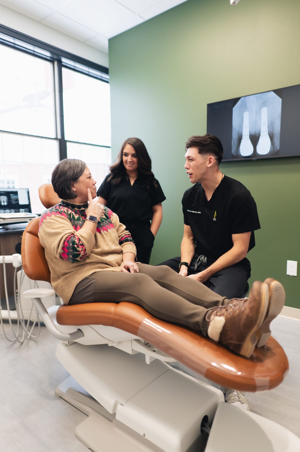 Dental sedation patient receiving relaxing treatment at Summit Dental Studio in Dayton, Ohio