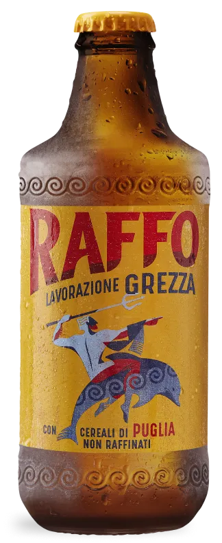 bottiglia birra raffo lavorazione grezza