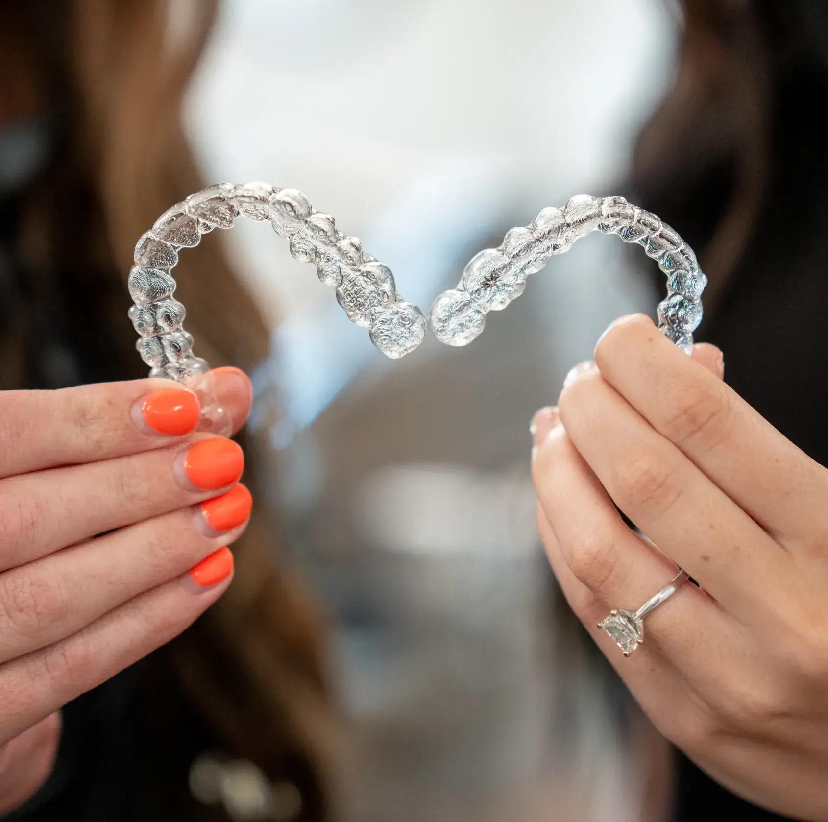 Invisalign clear aligner trays for discreet orthodontic treatment